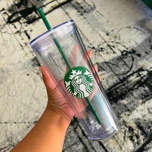 NEW Venti Original Siren Logo Clear Starbucks 24oz Tumbler